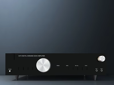 Modern TV Stand With Digital Home Theater AV Receiver And Control Knobs 3d model