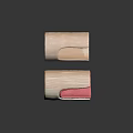 Two Anatomical Tubular Models Featuring Pink Inner Layer And Beige Outer Structure