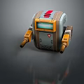 Industrial Robot Single Wheel Robot Double Wheel Robot Assistant Small Robot 3d model