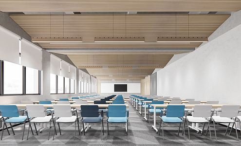 Modern Classroom School Classroom Training Room 3d model