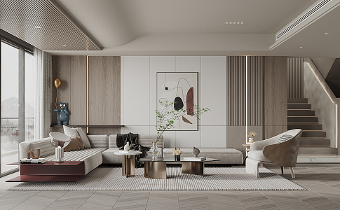 modern living room 3d model