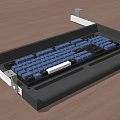 Desk computer keyboard drawer rack 3d model