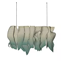 Modern shaped ribbon chandelier 3d model