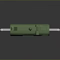 Green Hydraulic Cylinder Mechanical Component With Metal Rod Bolts And Connection Parts