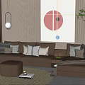 Modern Combination Sofa Multi-Person Corner Sofa 3d model