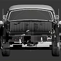 Vintage Classic Car With Black Body White Roof Chrome Accents Retro Design