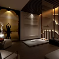 Luxurious SPA Sauna Interior Design With Relaxing Massage Beds Warm Lighting And Wooden Decor