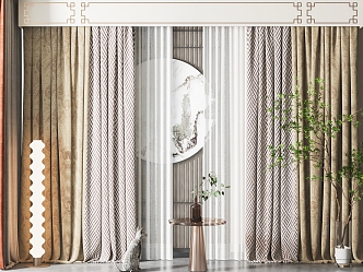 New Chinese Curtain 3d model