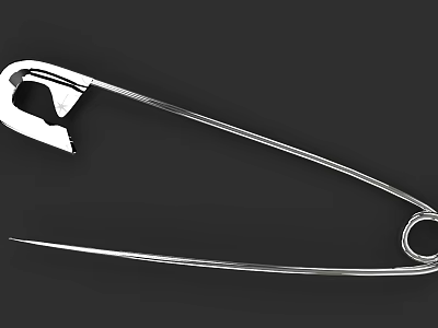 Punk Safety Pin Art Deco Vintage Style 3d model