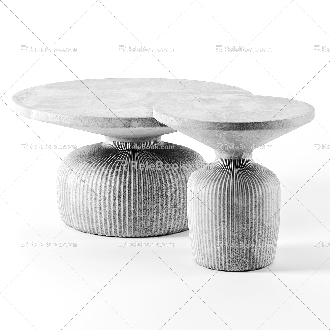 Modern coffee table side table 3d model