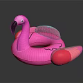Pink Flamingo Shaped Inflatable Swimming Ring Sports Equipment for Summer Water Fun