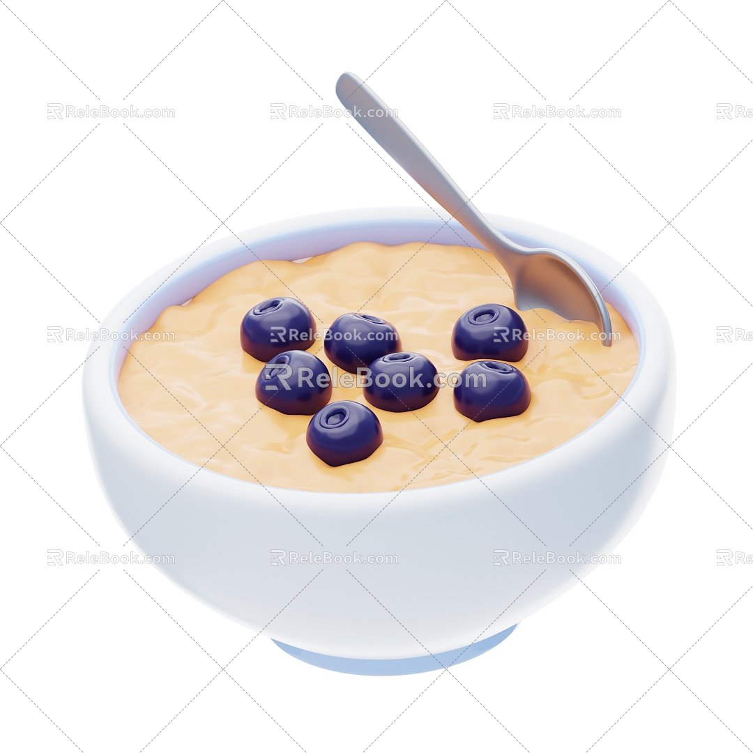 Modern Soup Food Cartoon Food 3d model