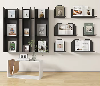 Magazine Book Shelf 3d model