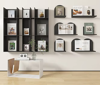 Magazine Book Shelf 3d model