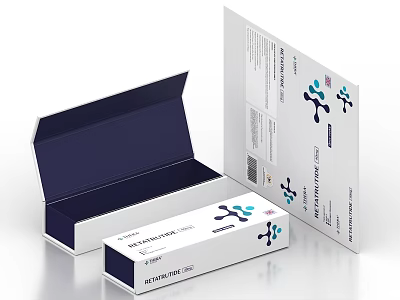 Medical Device Rapid Diagnostic Test Kit Packaging Box Design With Label And Instruction 3d model