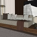 Wind double sofa 3d model