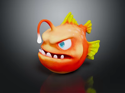 Modern Game Character Sea Beast Fish Dragon Sea Monster 3d model