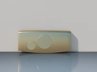 Shimao Modern Golden Swing Door With Circular Design And Sleek Surface 3d model