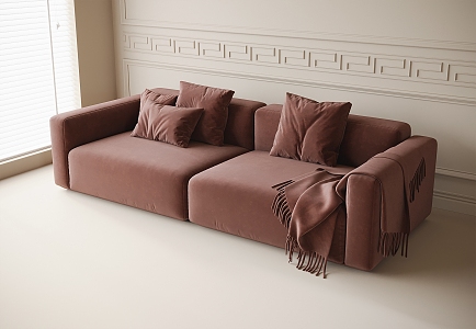 Modern double sofa 3d model