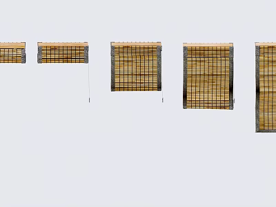 Various Styles of Window Blinds with Different Designs for Home Decoration 3d model