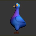 Modern Pigeon Cartoon Pigeon Animation Pigeon 3d model