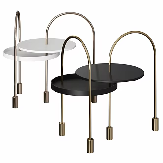Italian Side Table Round Side Table Modern Side Table Combination Corner Table Combination Small Coffee Table Rotating Side Table Metal Side Table Sofa Side Table Minimalist Corner Table 3d model