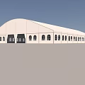Large White Arched Tent With Multiple Windows For Outdoor Events And Exhibitions