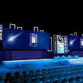 2023 Silk Road International Forum Conference Venue With Stage Large Screens And Audience Seats