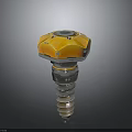 Industrial Hexagonal Head Screw With Orange Top And Metal Threaded Shank