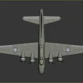 Military Green Fighter Aircraft Featuring Four Engines And Star Emblems On Wings Against Dark Background