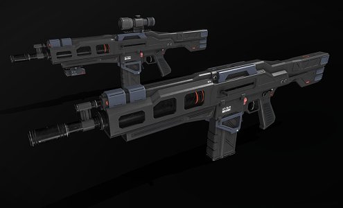 Sci-fi Assault Rifle 3d model