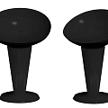 Modern Black Bar Stools With Sleek Round Seats And Tapered Bases