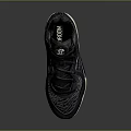 Black Sports Shoes With White Sole And Textured Upper Design For Men