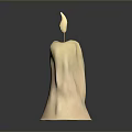 Elegant Ivory Textured Decorative Candle With Burning Wick For Home Decor
