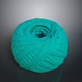 Soft Turquoise Yarn Ball For Knitting And Craft Projects At Home 3d model