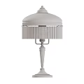 Elegant Teal Table Lamp With Crystal Fringes And Silver Stand Design