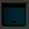 Teal Insulated Mug With Black Lid Silver Rim And Comfortable Handle