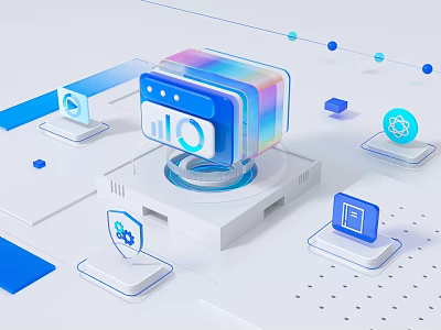 Modern Booth 3d model