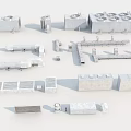 Diverse Building Components Including Concrete Blocks Pipes Ventilation Units and Prefabricated Parts