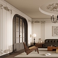 French Living Room 3d model