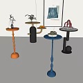 Modern Side Table Corner Table Small Coffee Table Ornaments Books 3d model