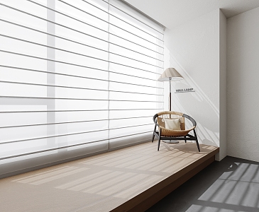 Venetian blinds, honeycomb blinds, roller blinds, dream blinds, single-chair floor lamps 3d model