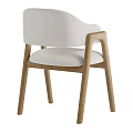 Modern Dining Chair With Wooden Frame And Upholstered Seat In Modern Sleek Design