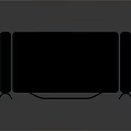 Modern Television with Side Speakers and Sleek Metal Stand Design