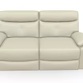 Beige Leather Two Seater Sofa With Modern Design And Comfortable Armrests 3d model