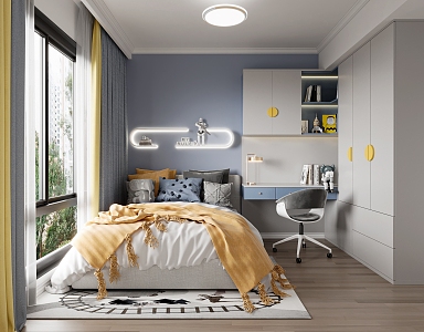 Modern Boys Children's Room 3d model