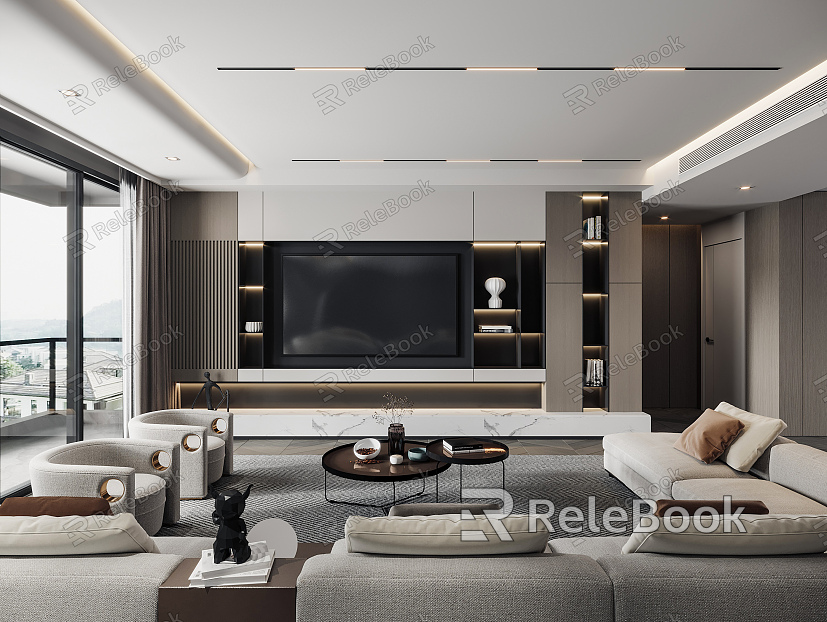 modern living room model