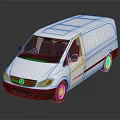 White Mercedes Commercial Van With Sleek Exterior Design And Reflective Surface