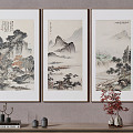 New Chinese Landscape Painting Decorative Painting 3d model