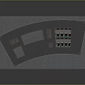Aerial Planning of Modern Multi Storey Building Model Featuring Neatly Arranged Windows on Grey Base